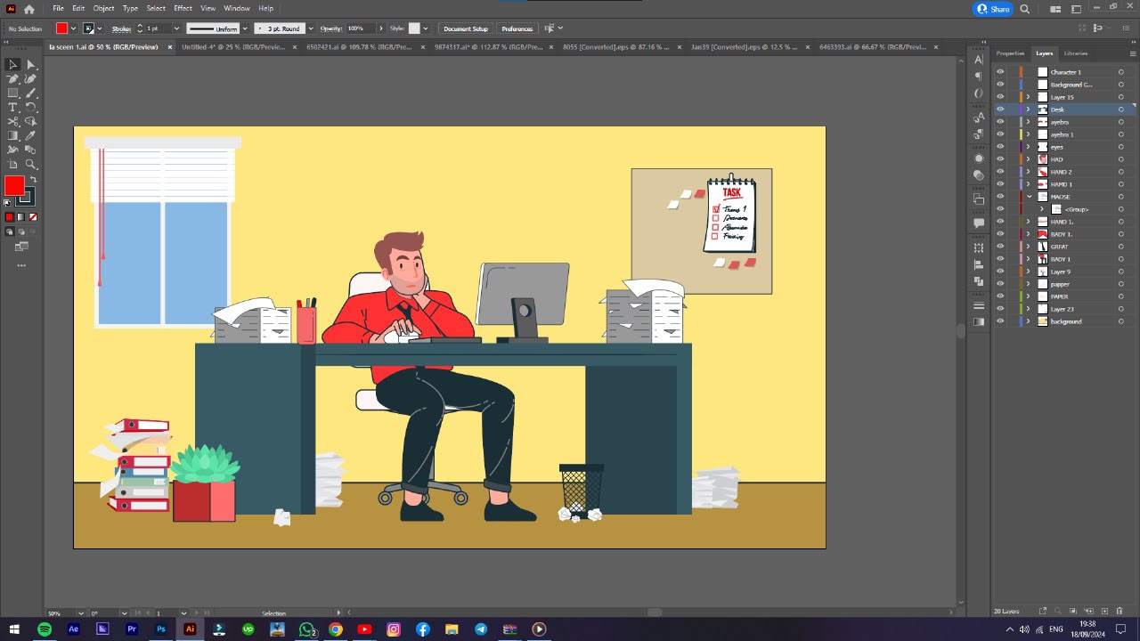 Aljarida Pro final motion graphics video shown on a laptop