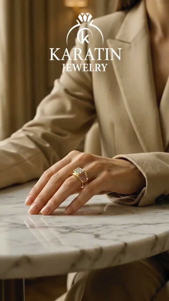 Karatin Jewelry 18K gold ring campaign in motion